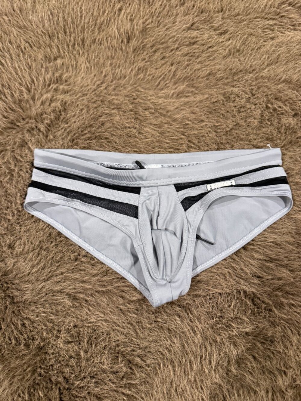 Gregg Homme Men's Swim Brief Size Medium Gray and Black Like New - Picture 2 of 9